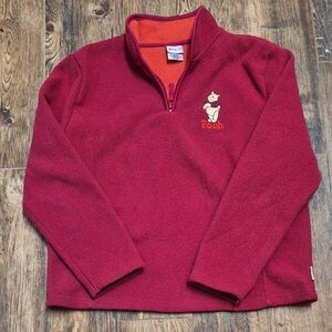 Disney Burgundy Fleece with Embroidery Winnie The Pooh